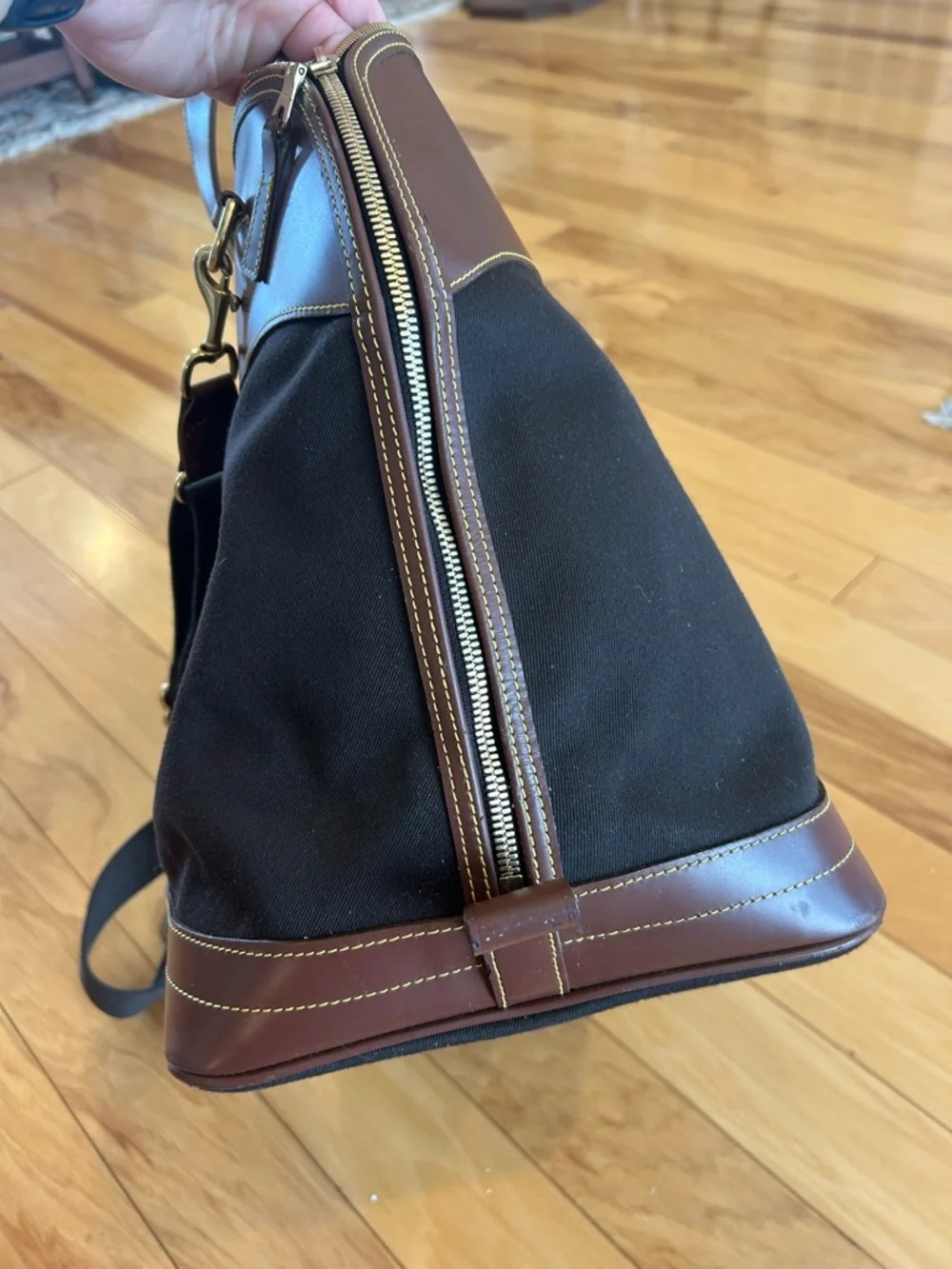 Vintage Dooney and Bourke Cabriolet Weekender Canvas and Leather Tote